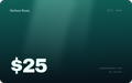 Harbour Roast $25 gift card in deep teal